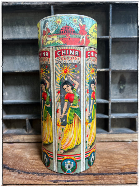 Vintage fireworks containers