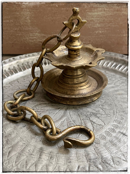 Antique hanging diya