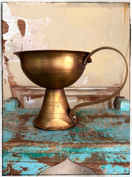 Large brass dhoop burner