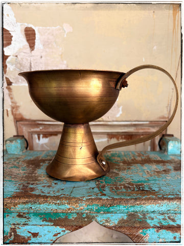 Large brass dhoop burner