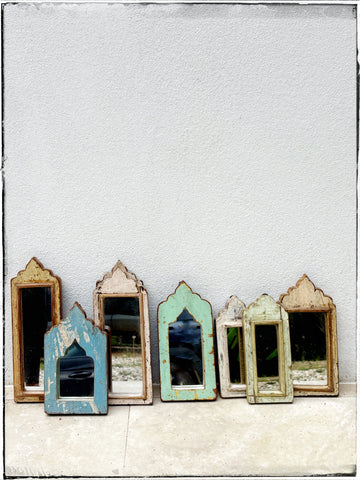 Wooden arch mirrors