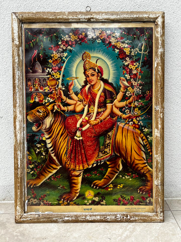 Large Durga lithograph