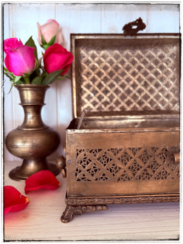 Antique jaali jewellery box