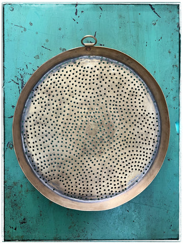 Vintage grain sieves