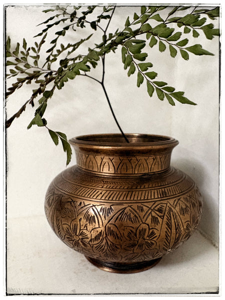 Antique engraved lota