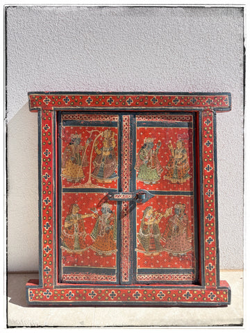 Handpainted antique window