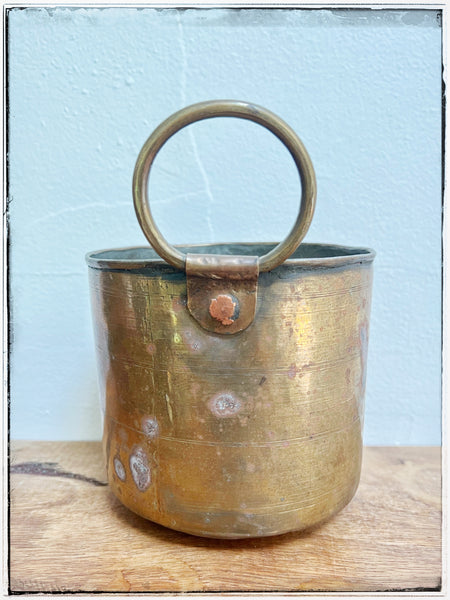 Antique brass hanging tub