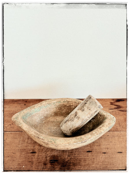 Antique marble ayurvedic grinders
