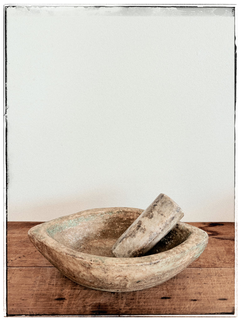 Antique marble ayurvedic grinders