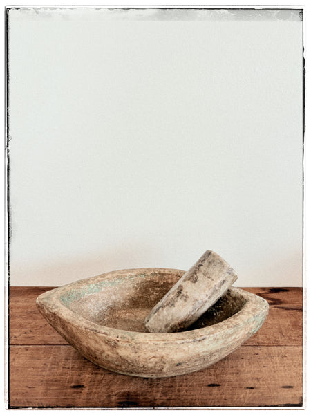 Antique marble ayurvedic grinders