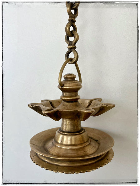 Antique hanging diya