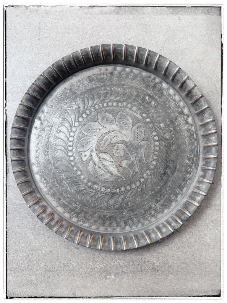 Antique brass offering plates