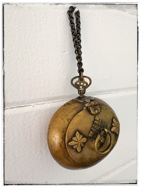 Antique brass snuff tin