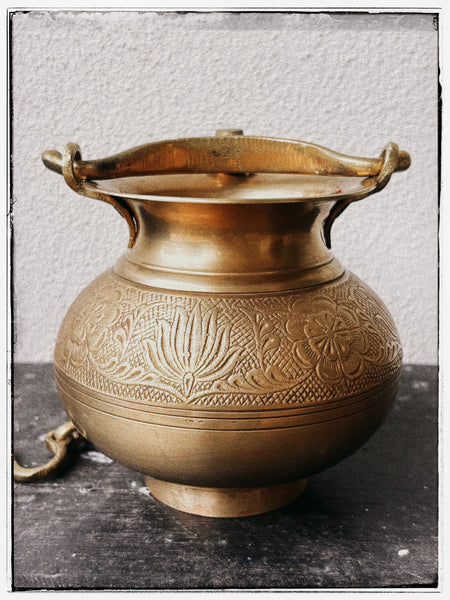 Antique engraved lota