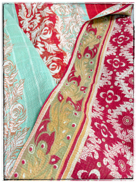 Extra Large Red Vintage Kantha