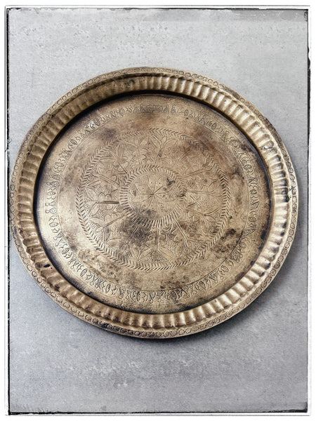 Antique brass offering plates