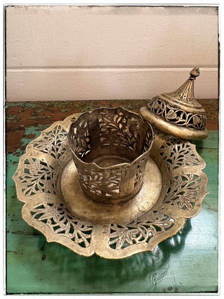 Vintage filigree incense burner