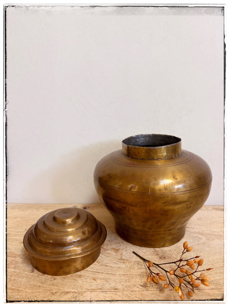 Vintage brass urn