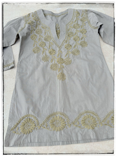 Embroidered Neela kaftan 3-4yrs