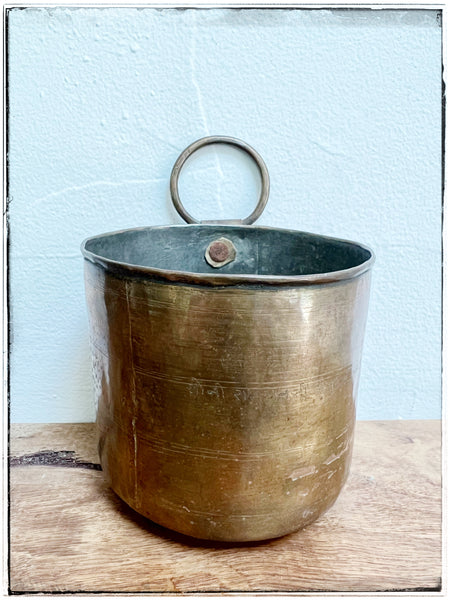 Antique brass hanging tub
