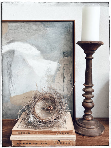 Vintage wooden candlesticks
