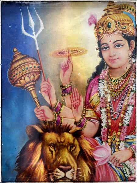 Large vintage Durga print