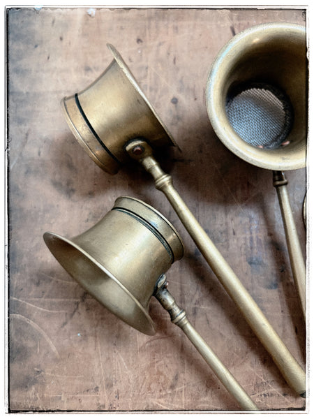 Vintage brass tea filters