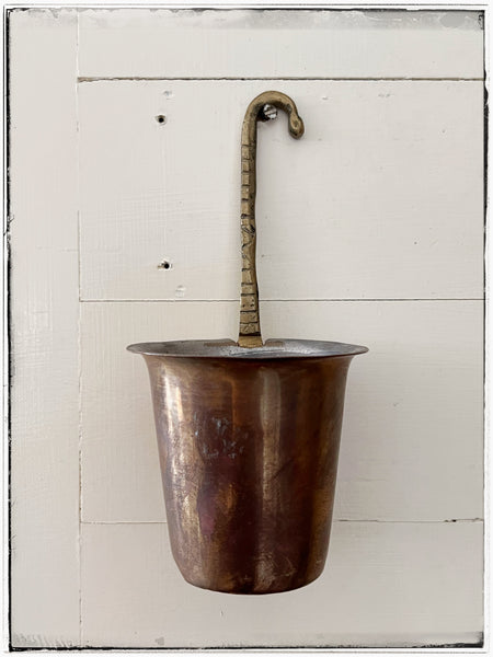 Vintage hanging brass cup