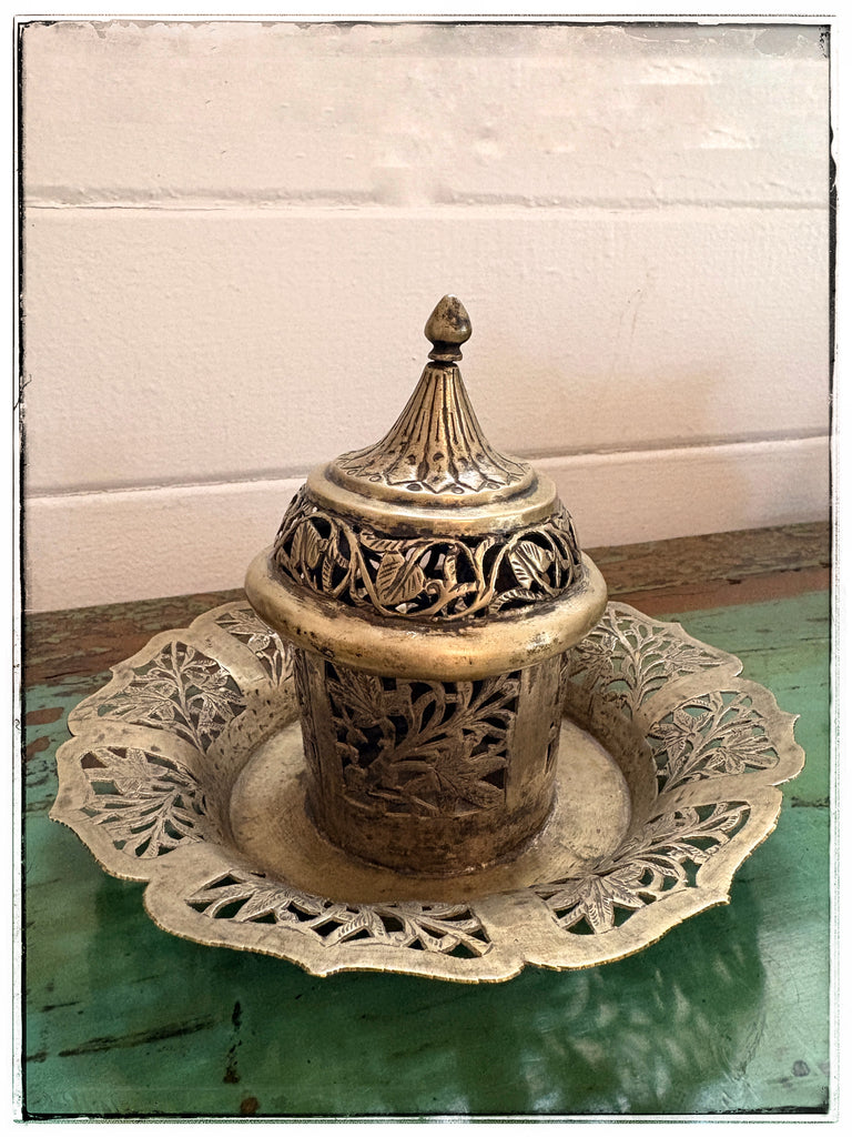 Vintage filigree incense burner