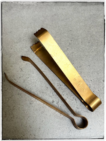 Brass dhoop/charcoal tongs