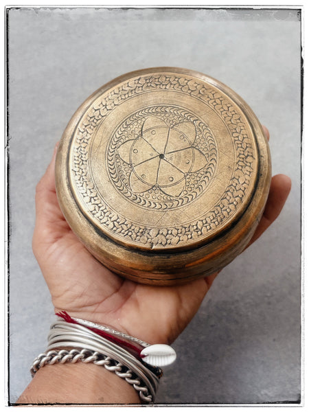 Antique embossed tin