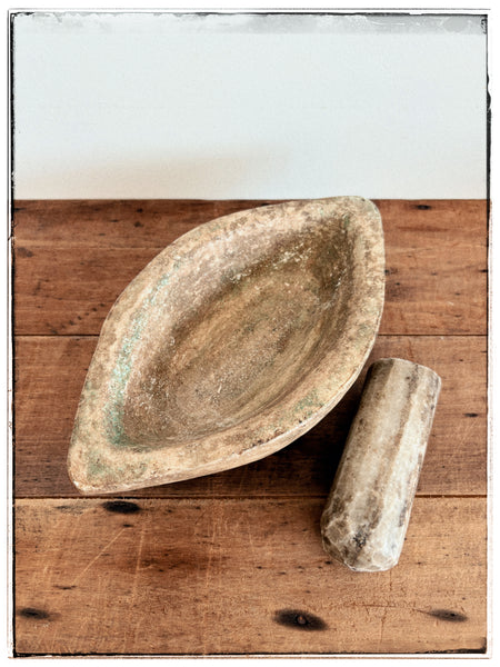 Antique marble ayurvedic grinders