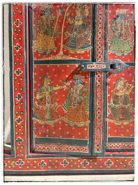 Handpainted antique window