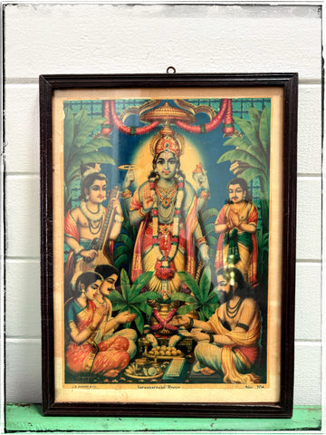 Vintage Satyanarayan pooja print
