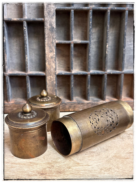 Antique cosmetic tins