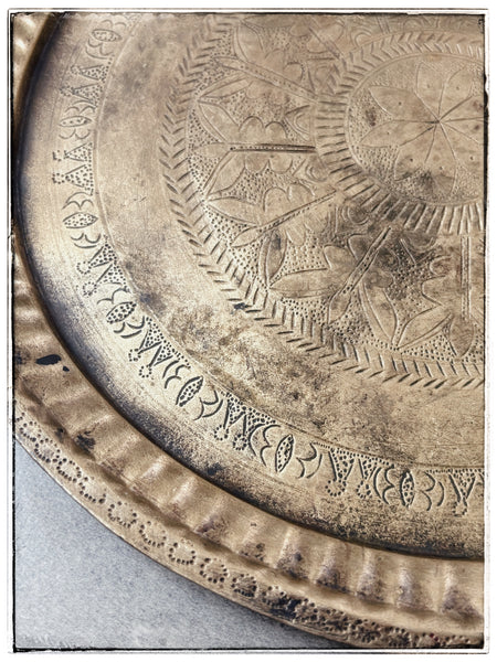 Antique brass offering plates