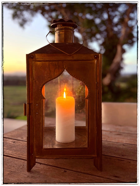 Vintage brass lantern