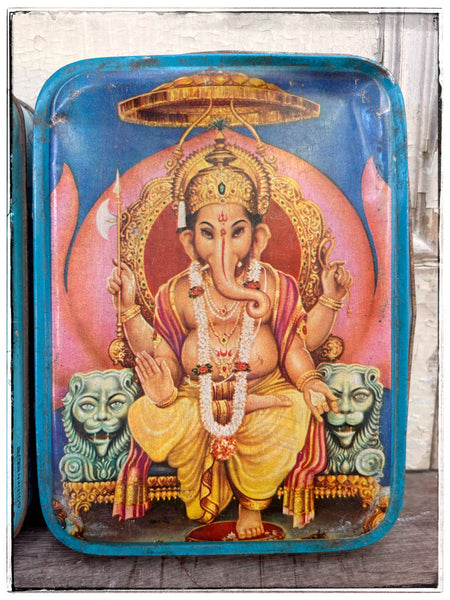 Vintage Ganesha tin