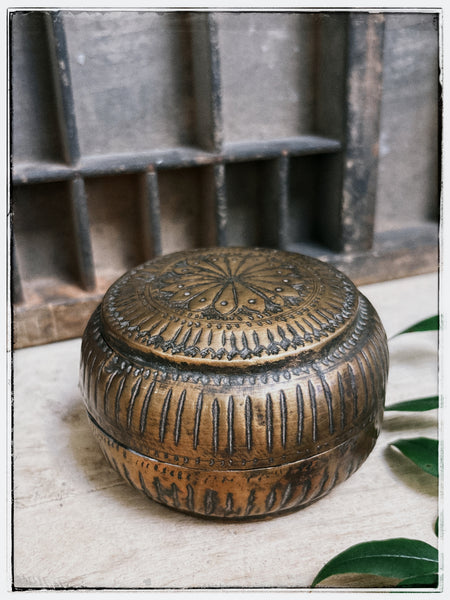 Antique etched tin