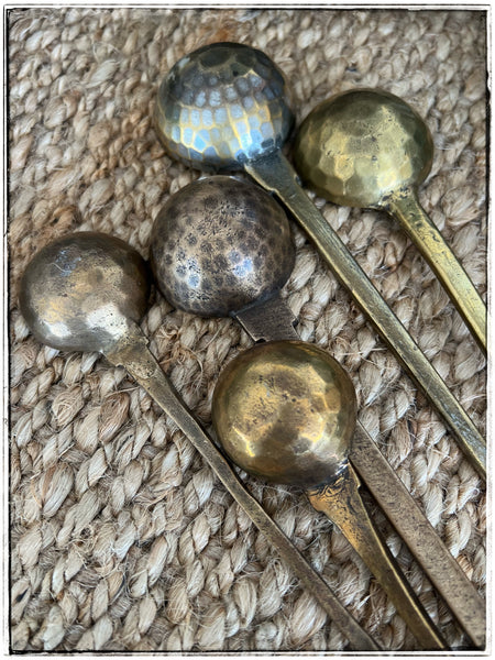 Handmade brass spoons