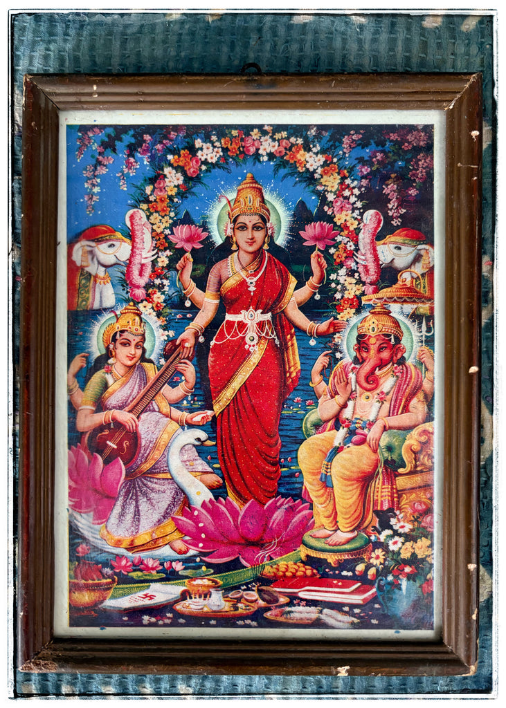 Vintage Laxmi puja print