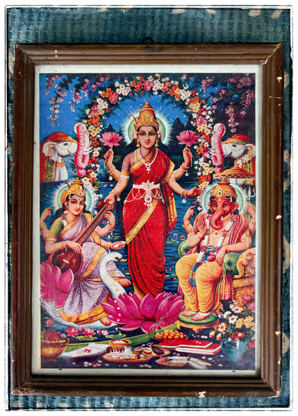 Vintage Laxmi puja print