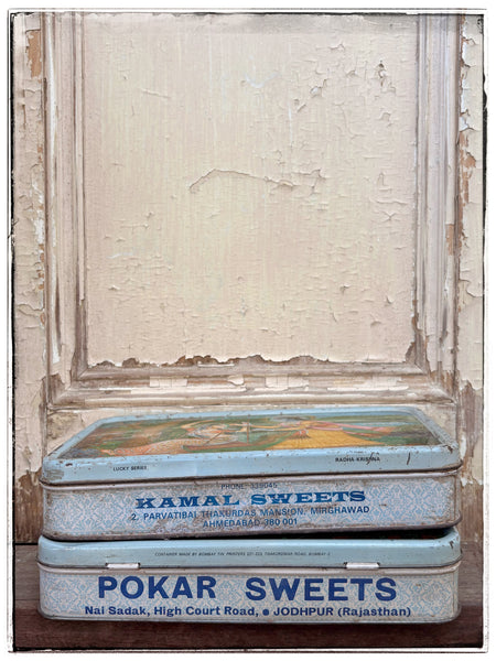 Vintage Krishna Radha tin