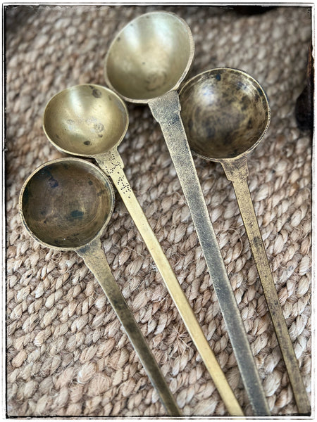 Handmade brass spoons