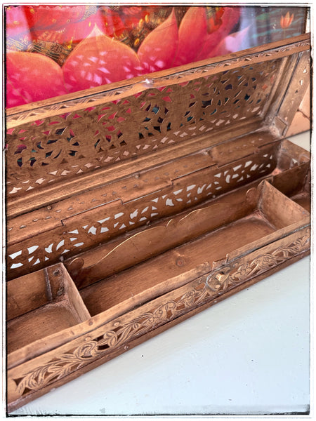 Antique jaali incense box