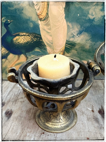 Brass incense cage burner