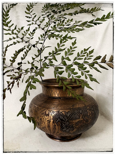 Antique engraved lota
