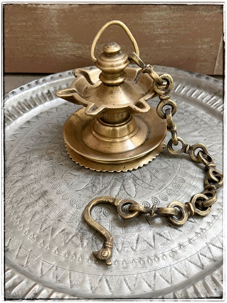 Antique hanging diya