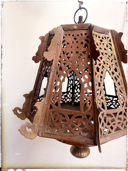 Vintage brass lantern