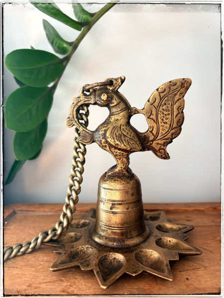 Antique peacock diya